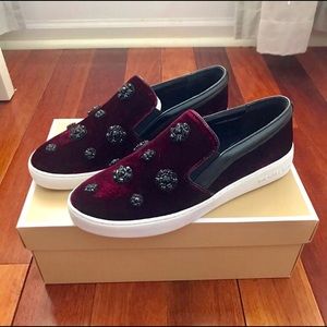 Michael Kors Keaton Velvet Slip Ons